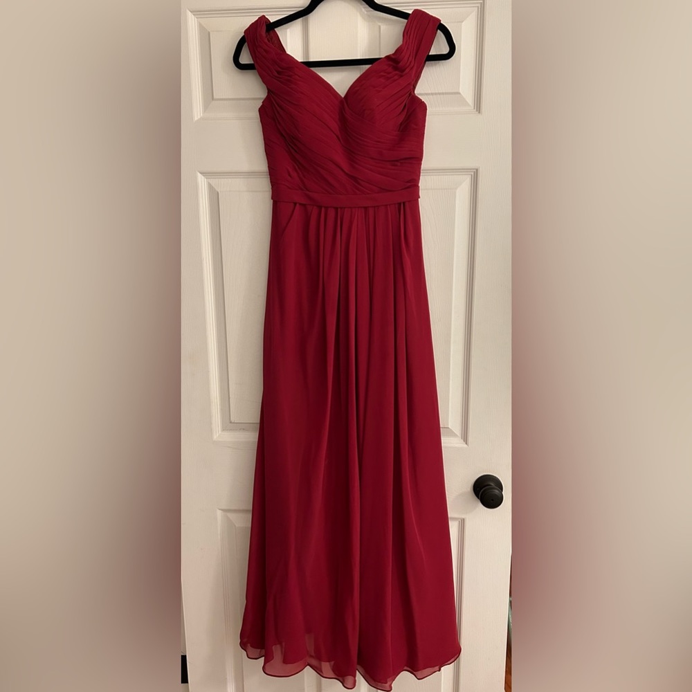 Azazie Audrianna Burgundy Bridesmaid Dress